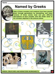 Greek Creatures and Monsters Facts & Worksheets For Kids