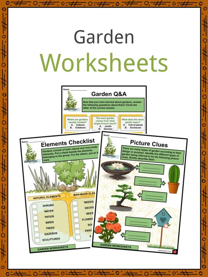 Garden Facts, Worksheets, Etymology & Elements For Kids